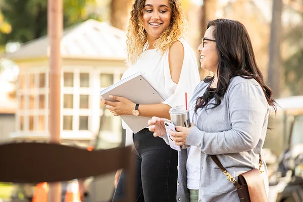 Two students walking