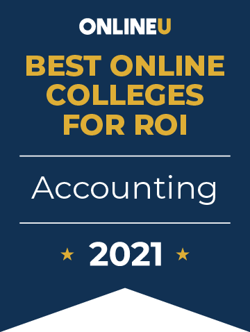 OnlineU 2021 Best Online College Badge