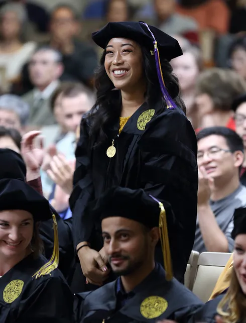 DPT student smiling at graduation