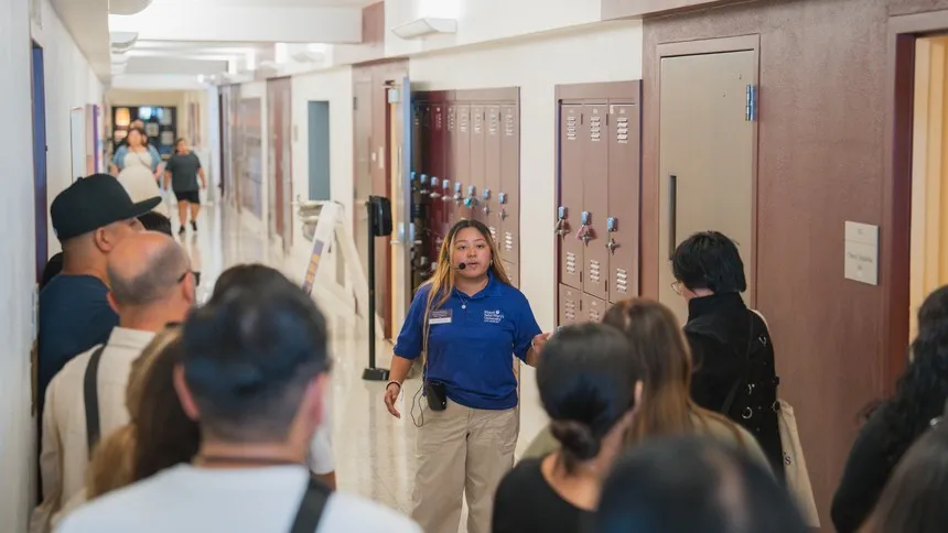 Visitors toured the campus alongside MSMU student guides, gaining a firsthand look at academic spaces and daily life at the Mount..