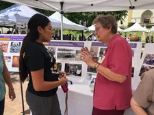 Sister and Mount student talking during CSJ Week