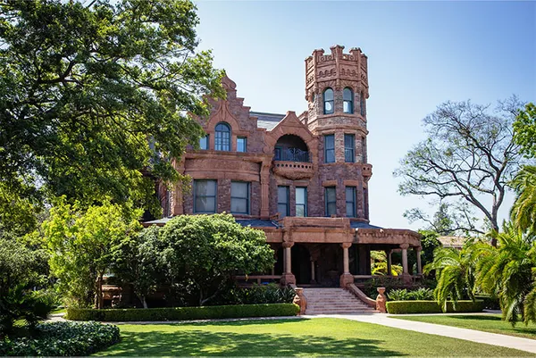 Stimson House exterior shot with greenery