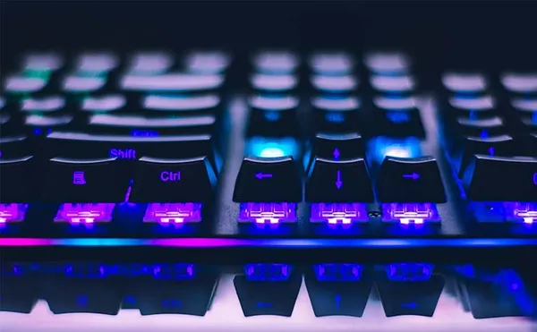 lighted-up keyboard