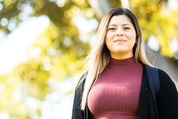 female student smiling